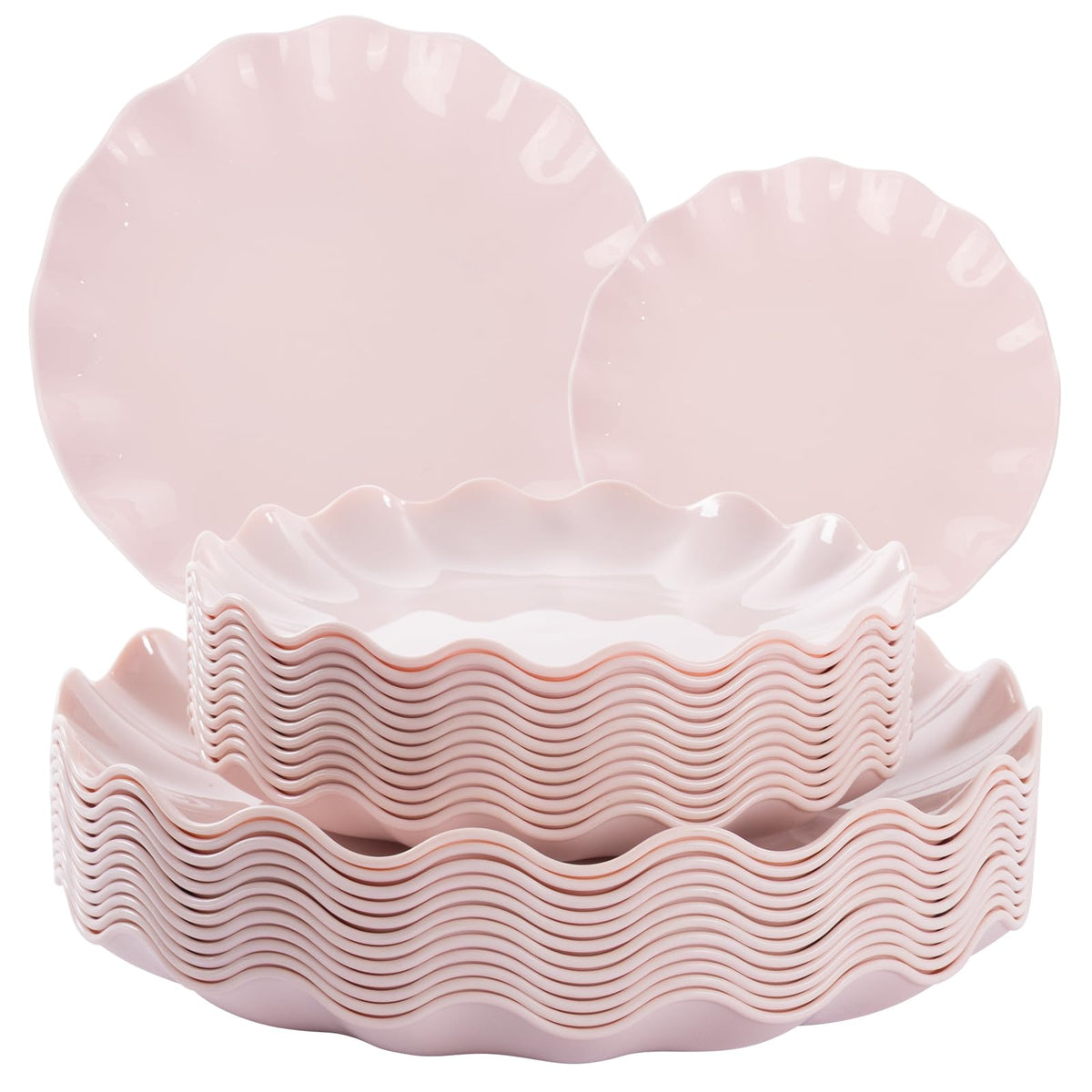LIYH assiette rose vue de face pour une table élégante