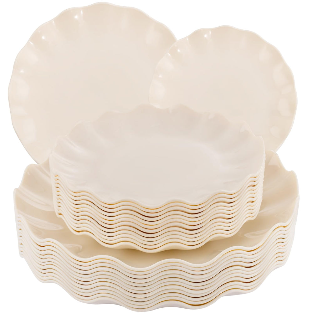 LIYH emballage du lot 24 assiettes ivoire pratique et élégant