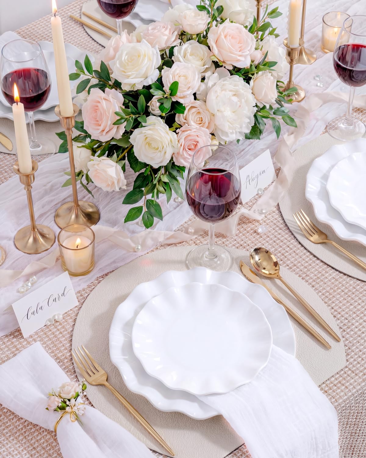 LIYH lot de 24 assiettes empilées pour rangement compact