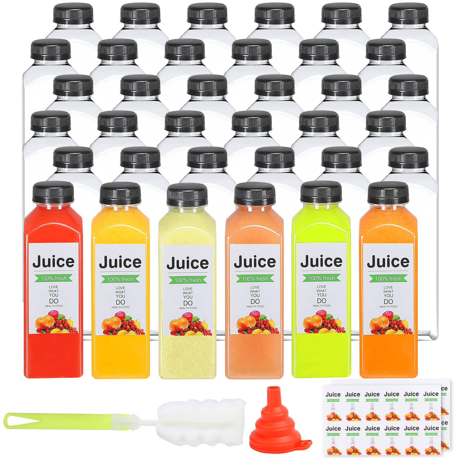 LJINOKYUN bouteille 16 oz transparente vue frontale, rangement facile
