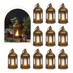 LLQ lanterne avant emballage montrant design hexagonal et bougie LED