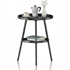 LMGVRZK table d'appoint vue de face montrant stabilité et design compact