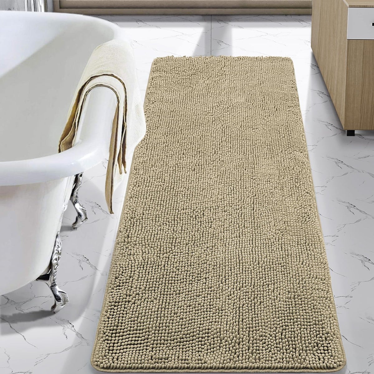 LOCHAS tapis avant packaging montrant design beige et confort immédiat