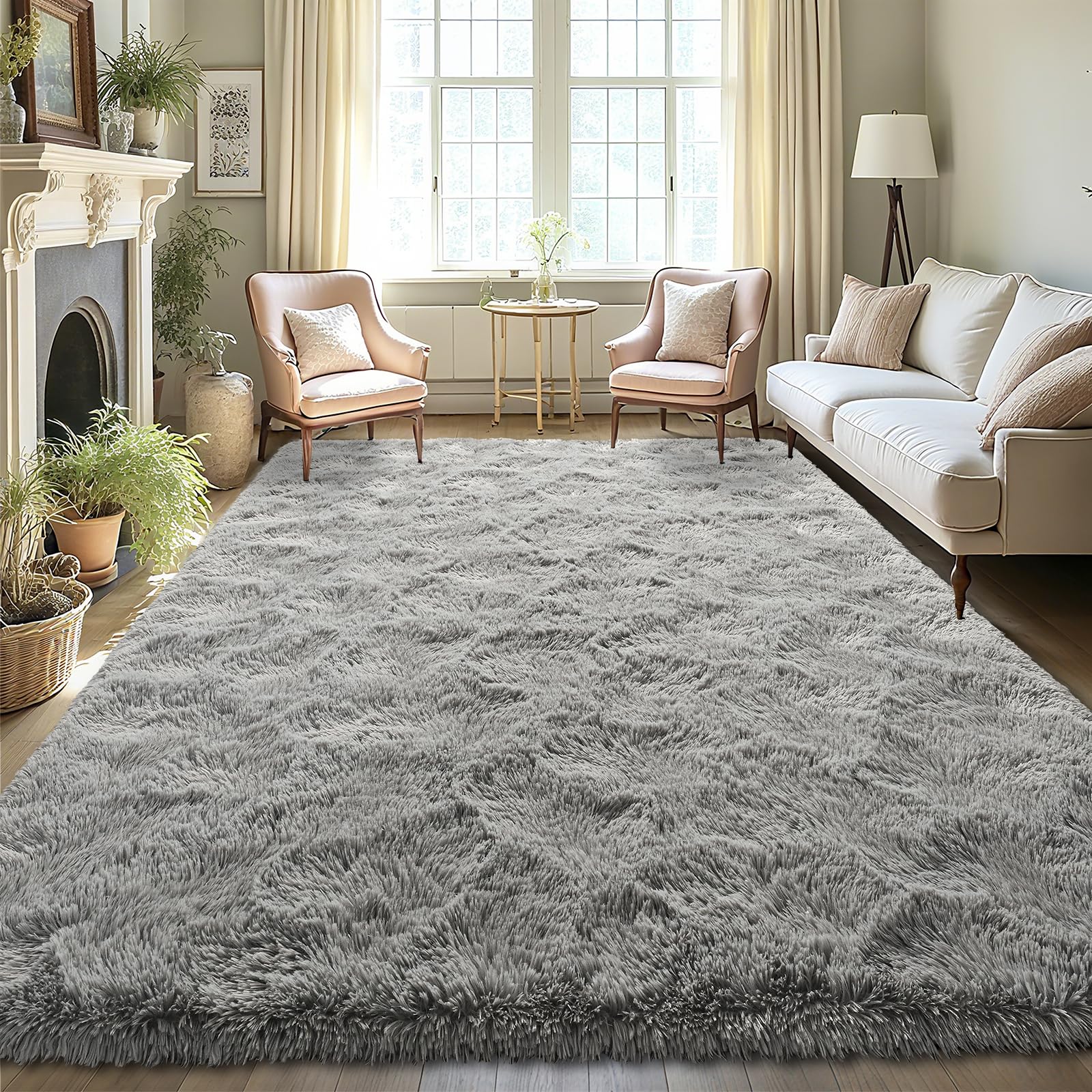 LOCHAS vue de face du tapis 6x9 gris, apporte confort et style