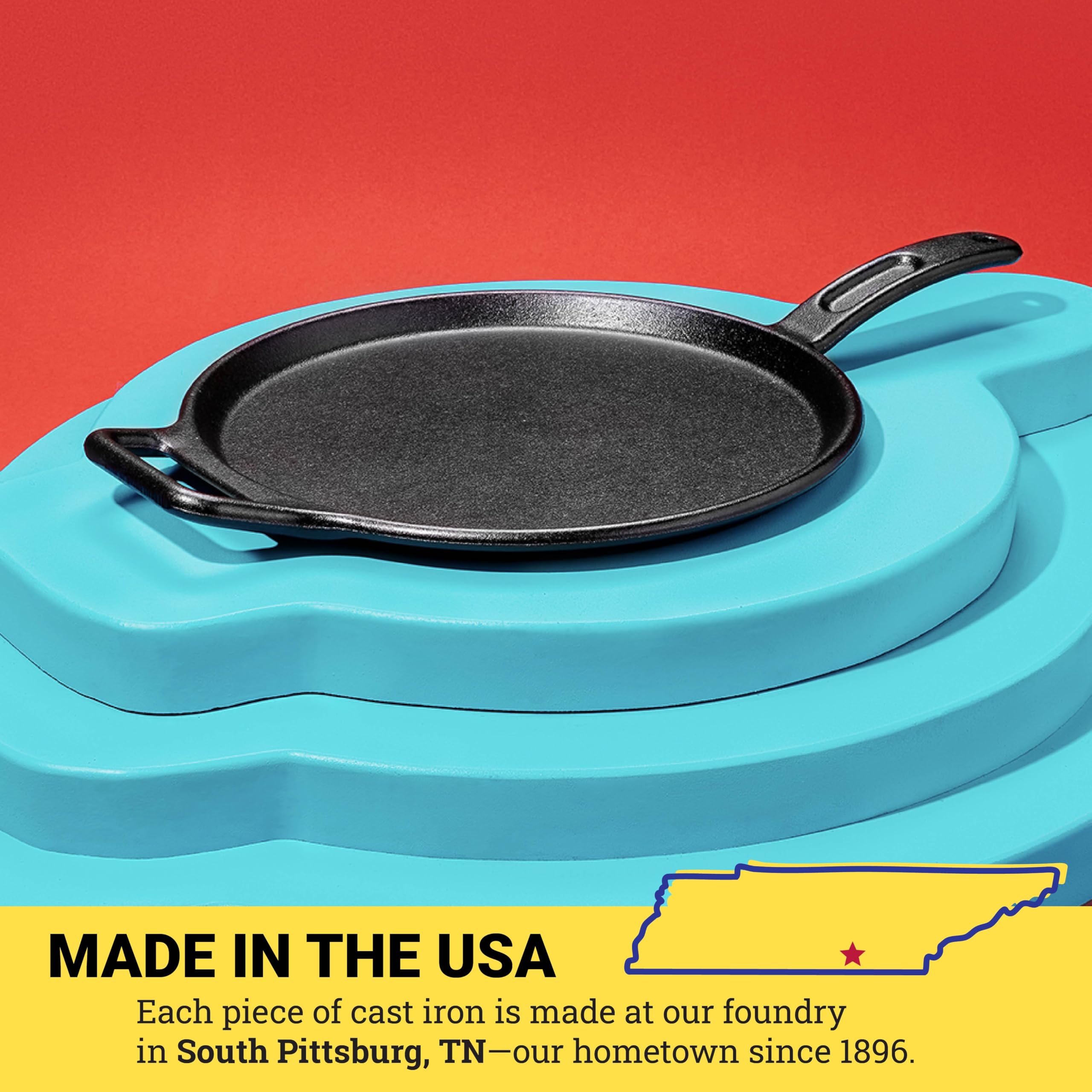 Lodge BOLD étiquette Made in USA certifiant qualité et fabrication