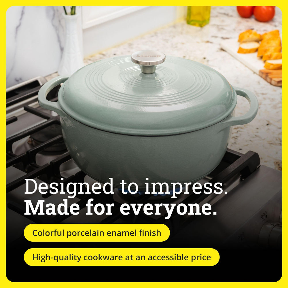 Lodge cocotte comparaison taille, capacité 6 qt adaptée aux familles