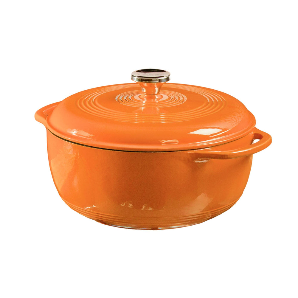 Lodge cocotte face avant couleur Pumpkin montrant design et style