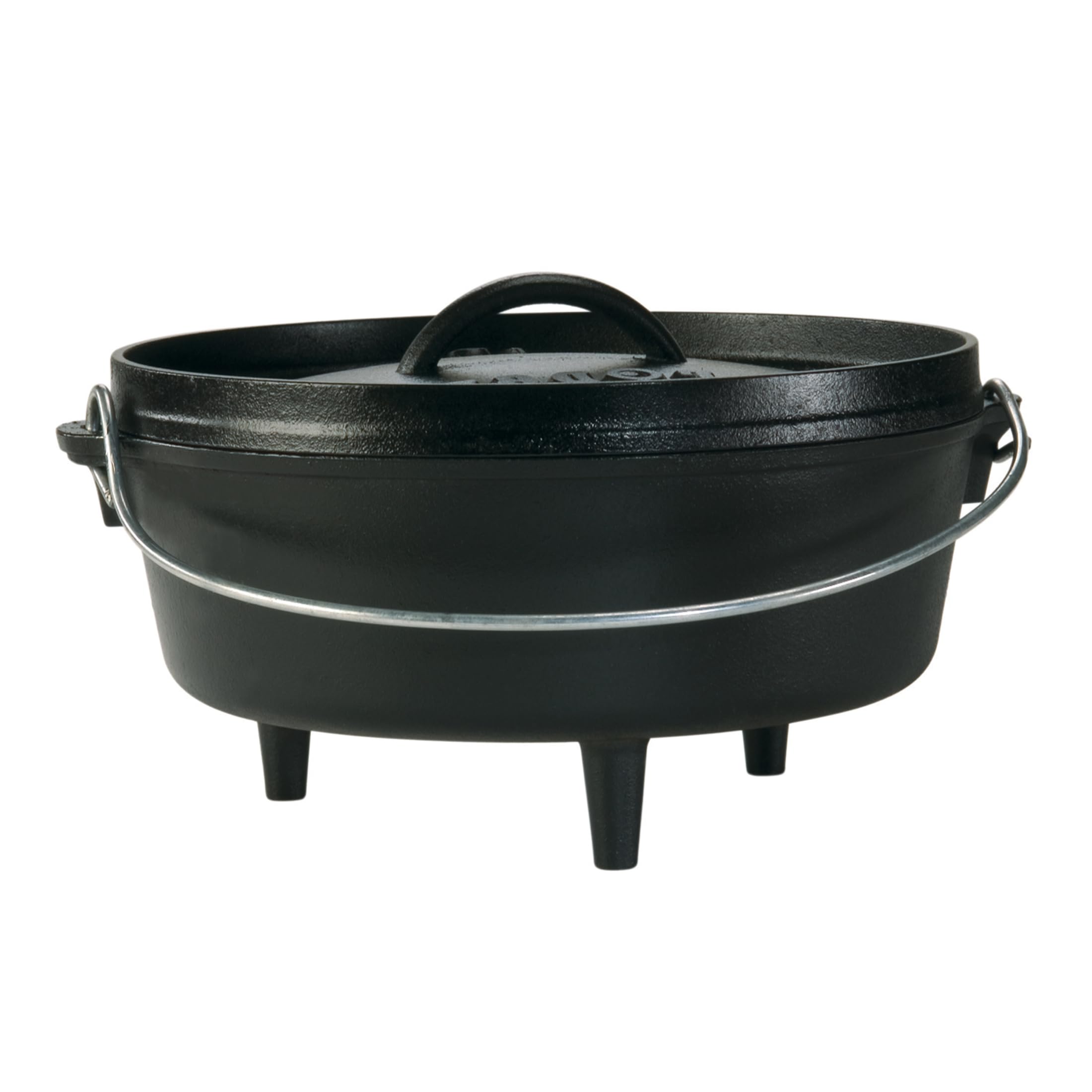Lodge cocotte en fonte face avant montrant construction robuste et chaleur uniforme