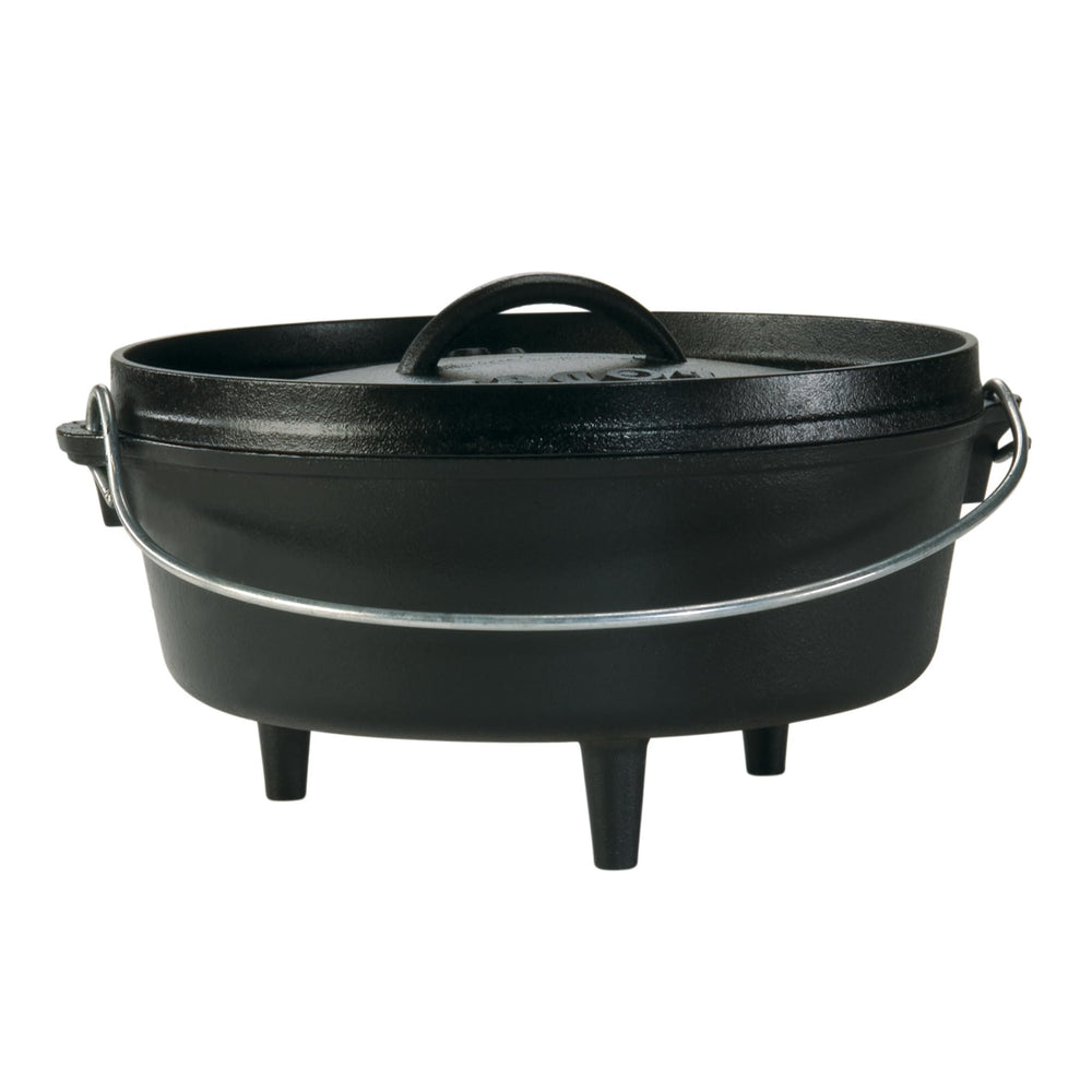 Lodge cocotte en fonte face avant montrant construction robuste et chaleur uniforme