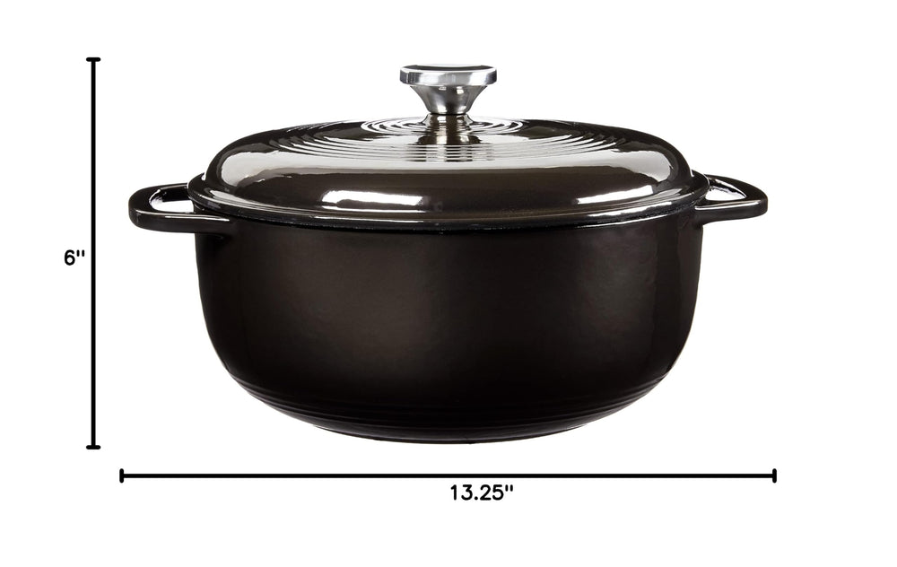Lodge cocotte packaging et étiquette montrant fabrication USA et informations