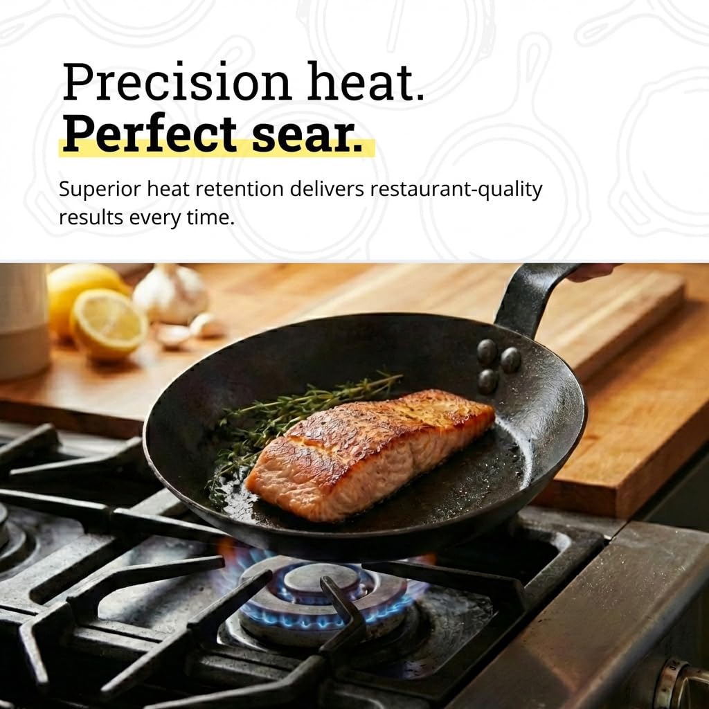 Lodge poêle en usage sur cuisinière, bénéfice chaleur réactive