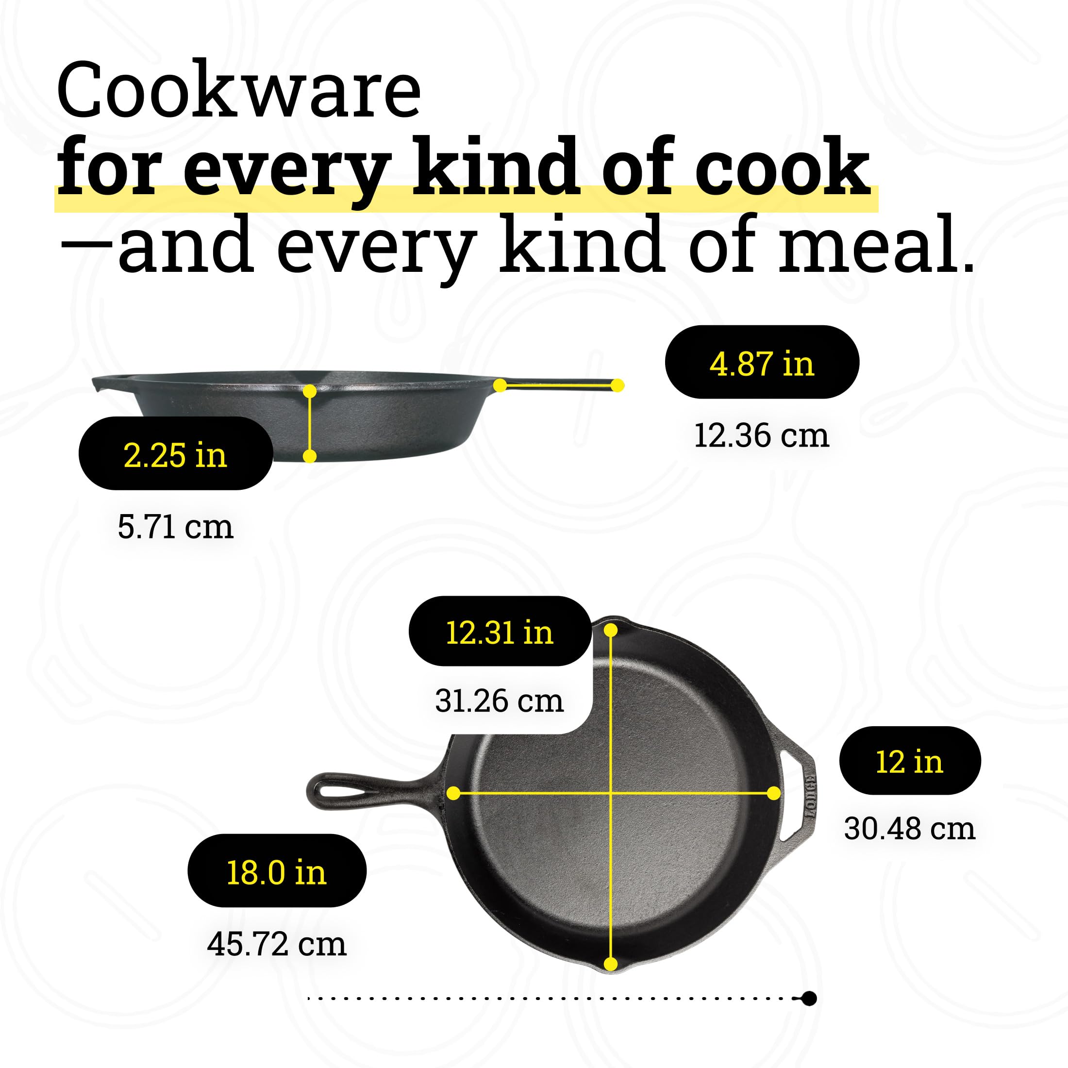 Lodge poêle dans four démontrant compatibilité four et cuisson polyvalente