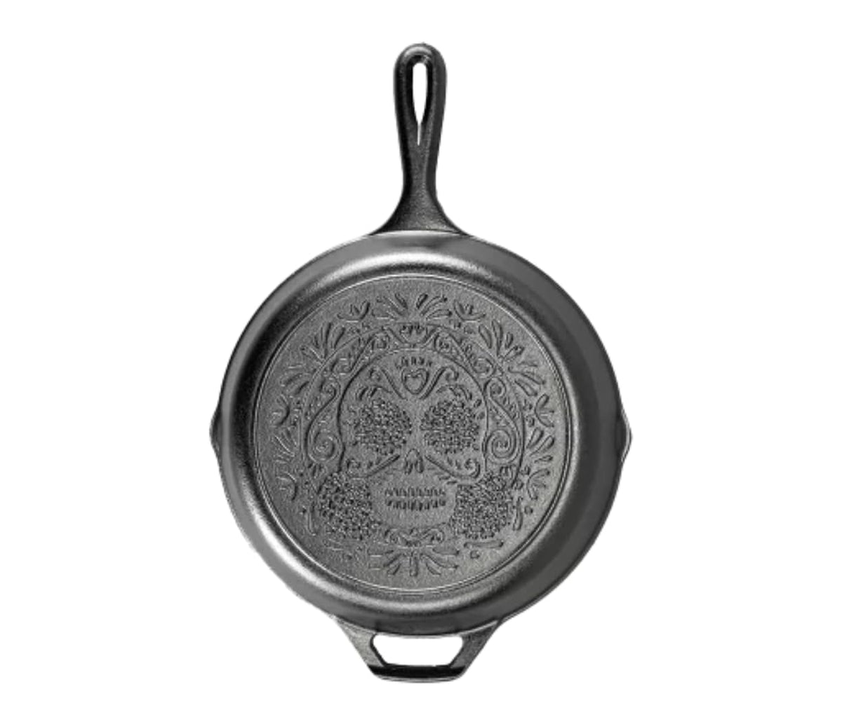 Lodge poêle Sugar Skull face avant montrant le design coloré et durable