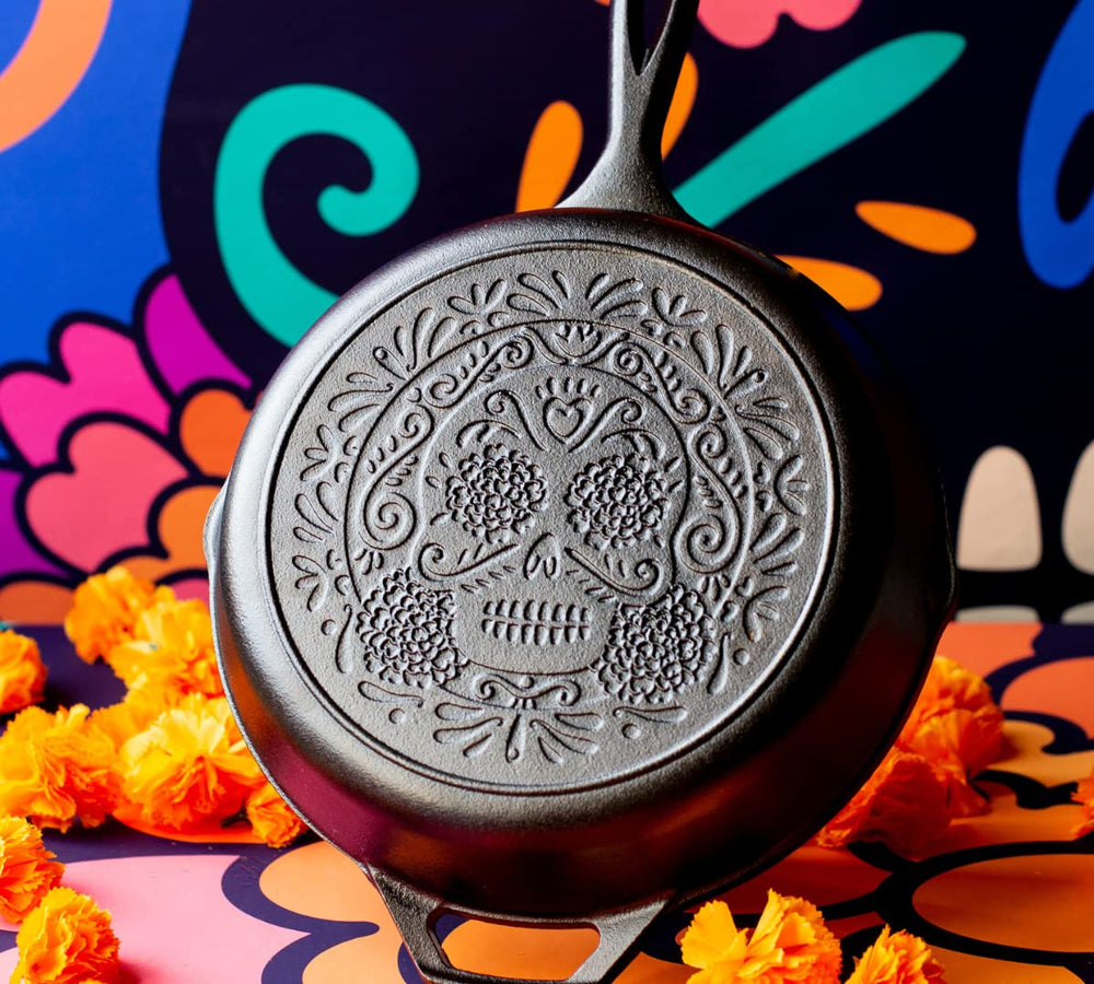 Lodge gros plan motif Sugar Skull par Lourdes Villagómez, esthétique et résistant