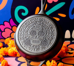 Lodge gros plan motif Sugar Skull par Lourdes Villagómez, esthétique et résistant
