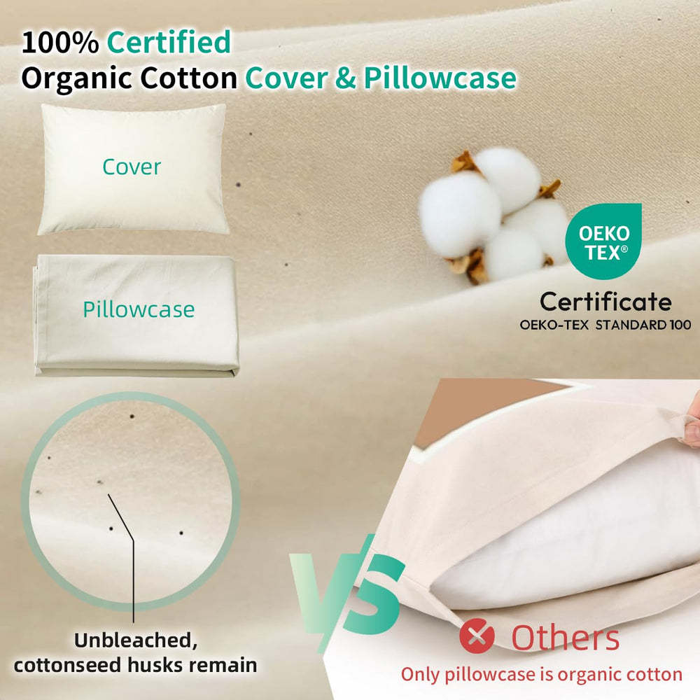 LOFE housse coton biologique ouverture latérale pour réglage facile