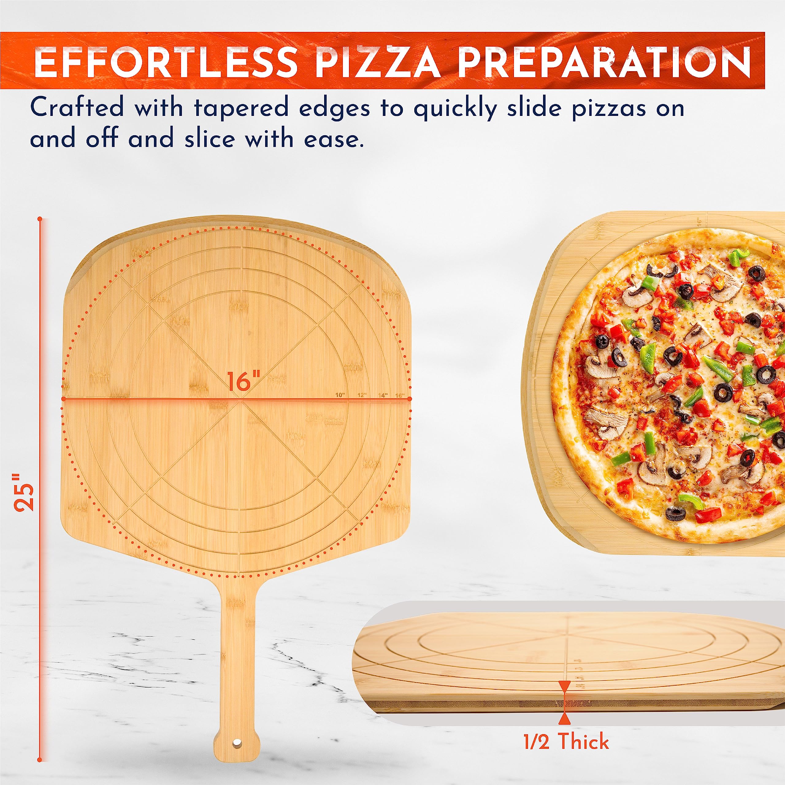 Loftern pelle en usage avec pizza chaude, transfert sûr et sans désordre