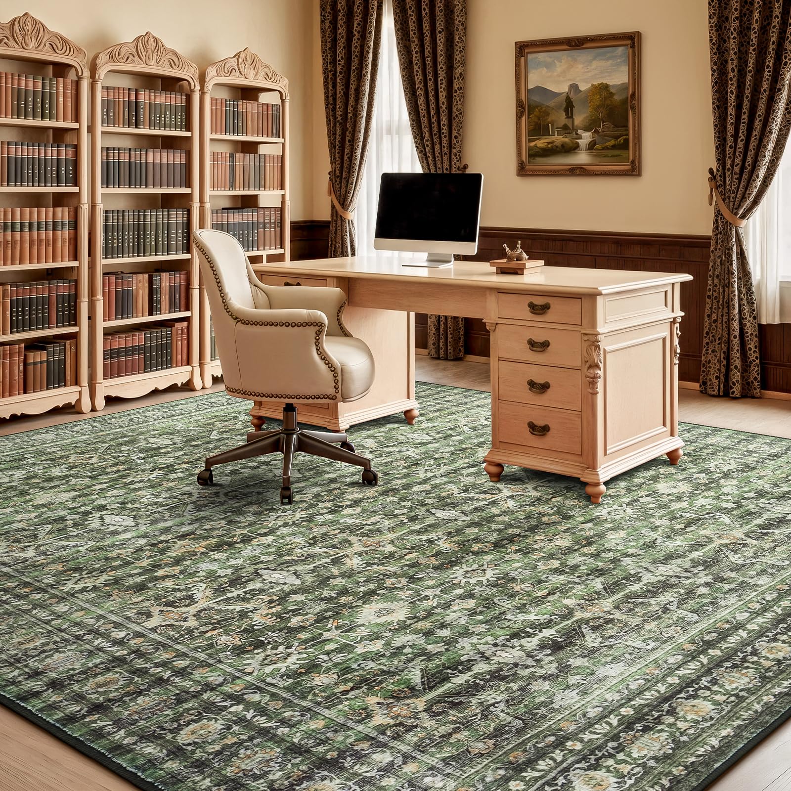 Lofus tapis à côté meuble montre taille et proportion réalistes