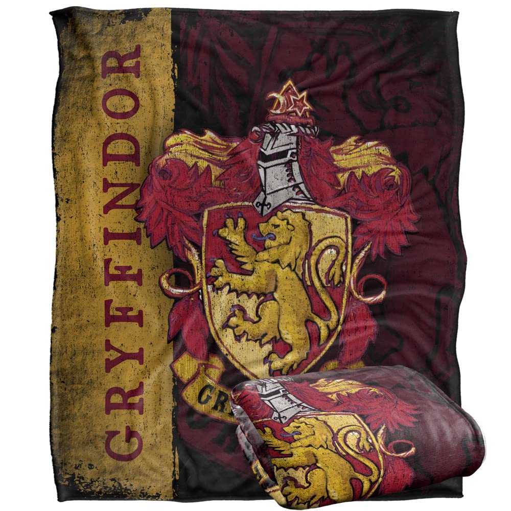 LOGOVISION plaid Gryffindor face avant avec blason visible, apporte style fan