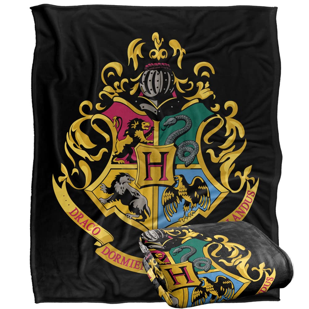 LOGOVISION plaid devant avec blason Hogwarts, apporte confort décoratif