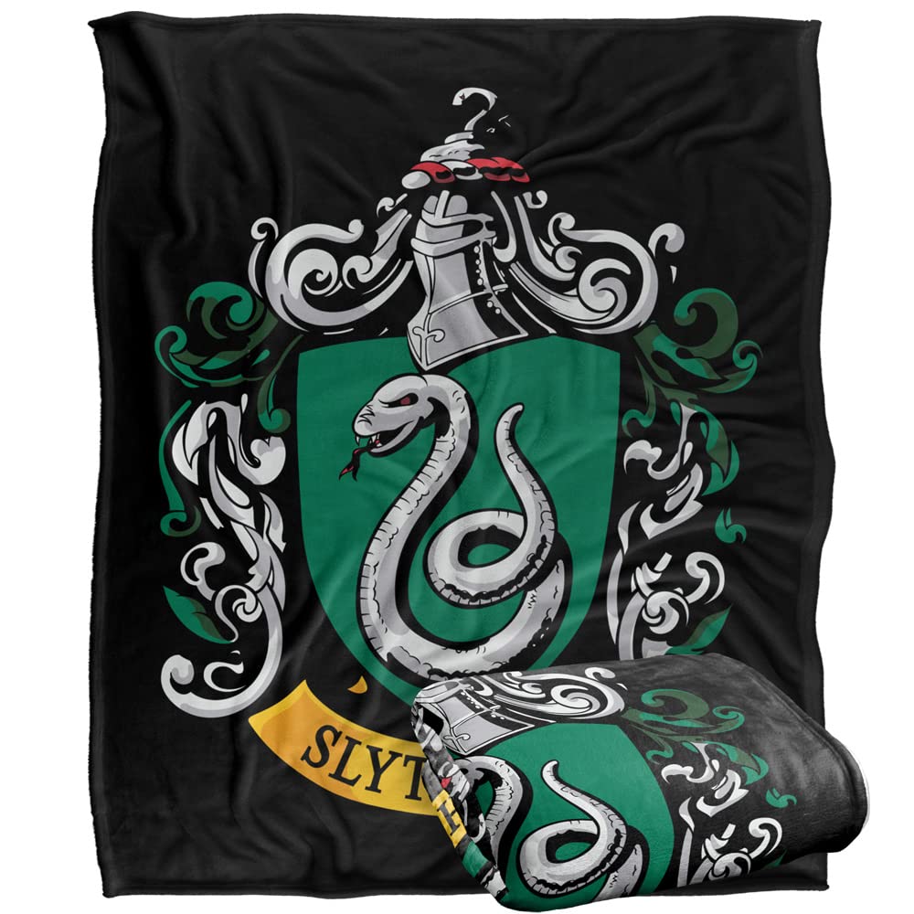 LOGOVISION plaid Slytherin vue avant montrant l'écusson et confort