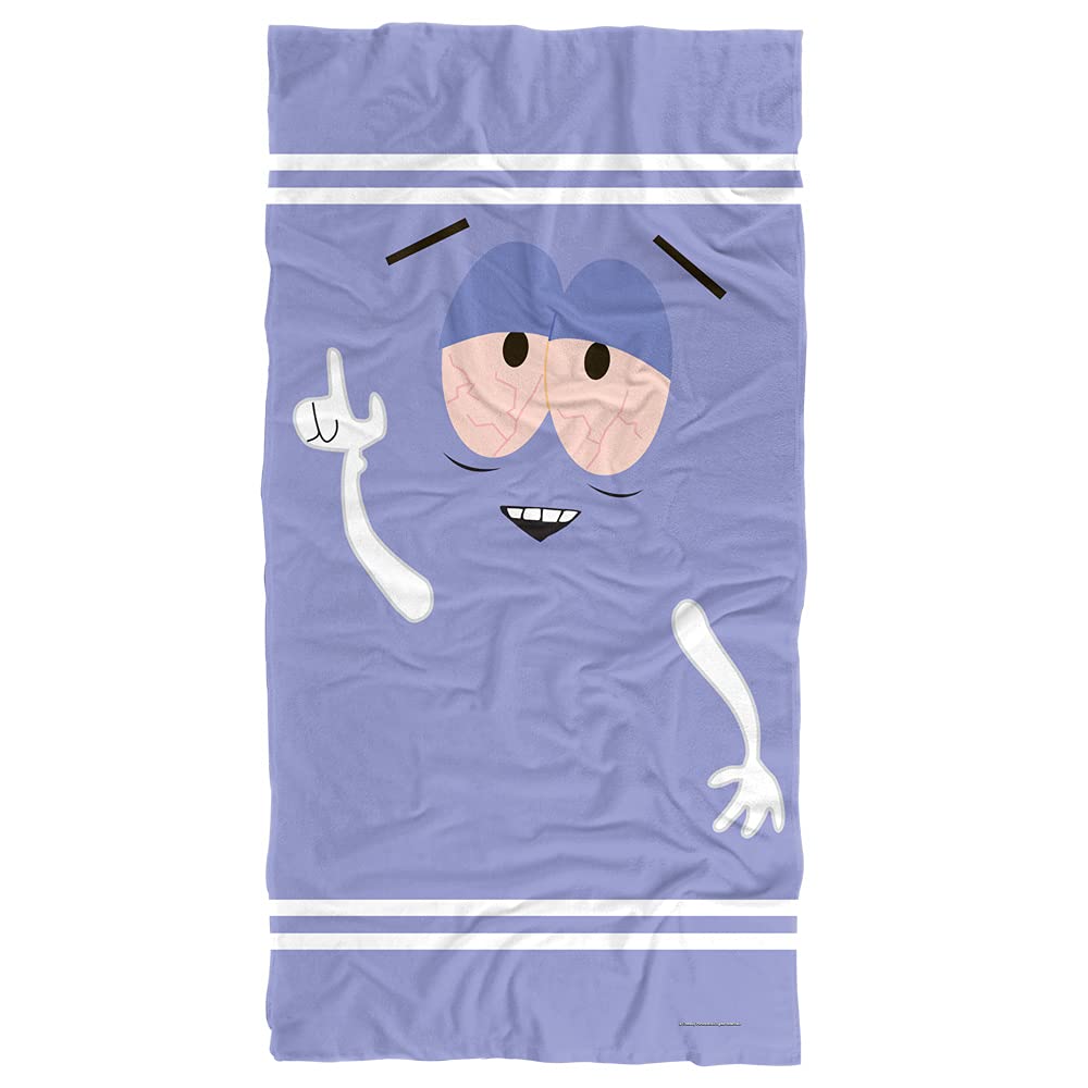 LOGOVISION Towelie face avant microfibre montrant les couleurs vives et le motif officiel