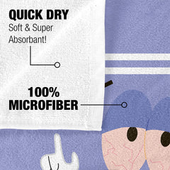 LOGOVISION Towelie texture du tissu microfibre et douceur visible au toucher