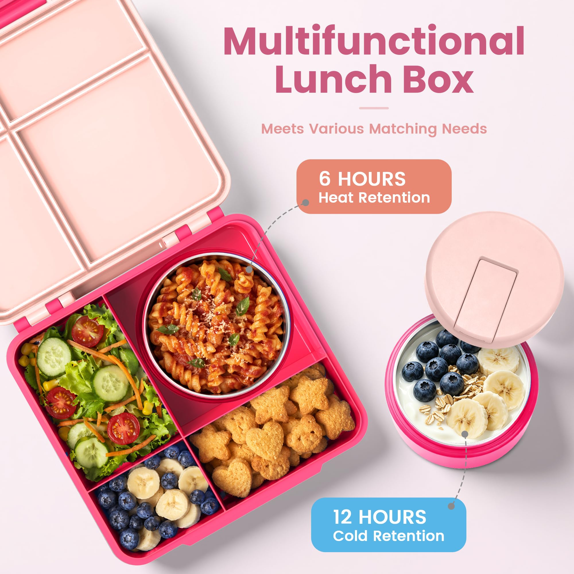 LOHASOK bento avec aliments organisés pour un repas équilibré et coloré