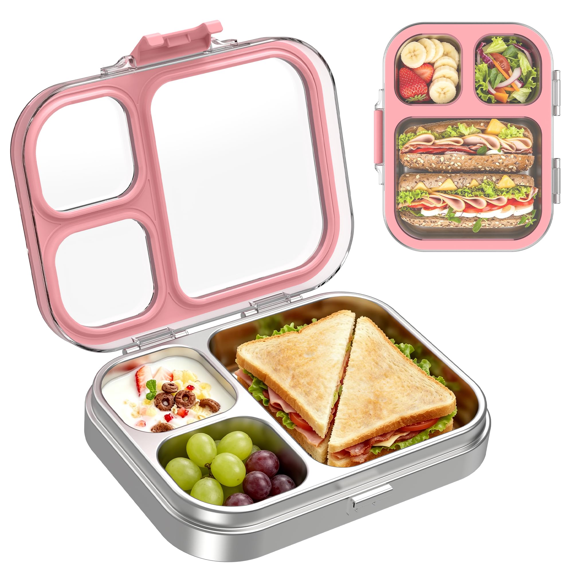 LOHASOK boîte bento rose vue avant bénéfice étanchéité