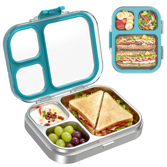 LOHASOK boîte bento bleue vue de face et design compact bénéfice transport sécurisé