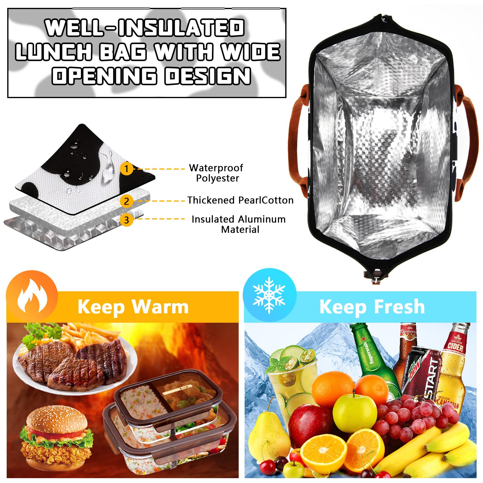 LOKASS ouverture large montrant capacité pour boîtes et boissons
