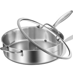 LOLYKITCH sauteuse face avant montrant le couvercle et la finition inox, design durable