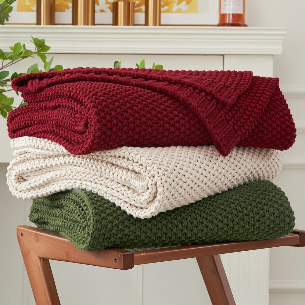 Longhui bedding vue avant du plaid bordeaux, ajoute chaleur décorative