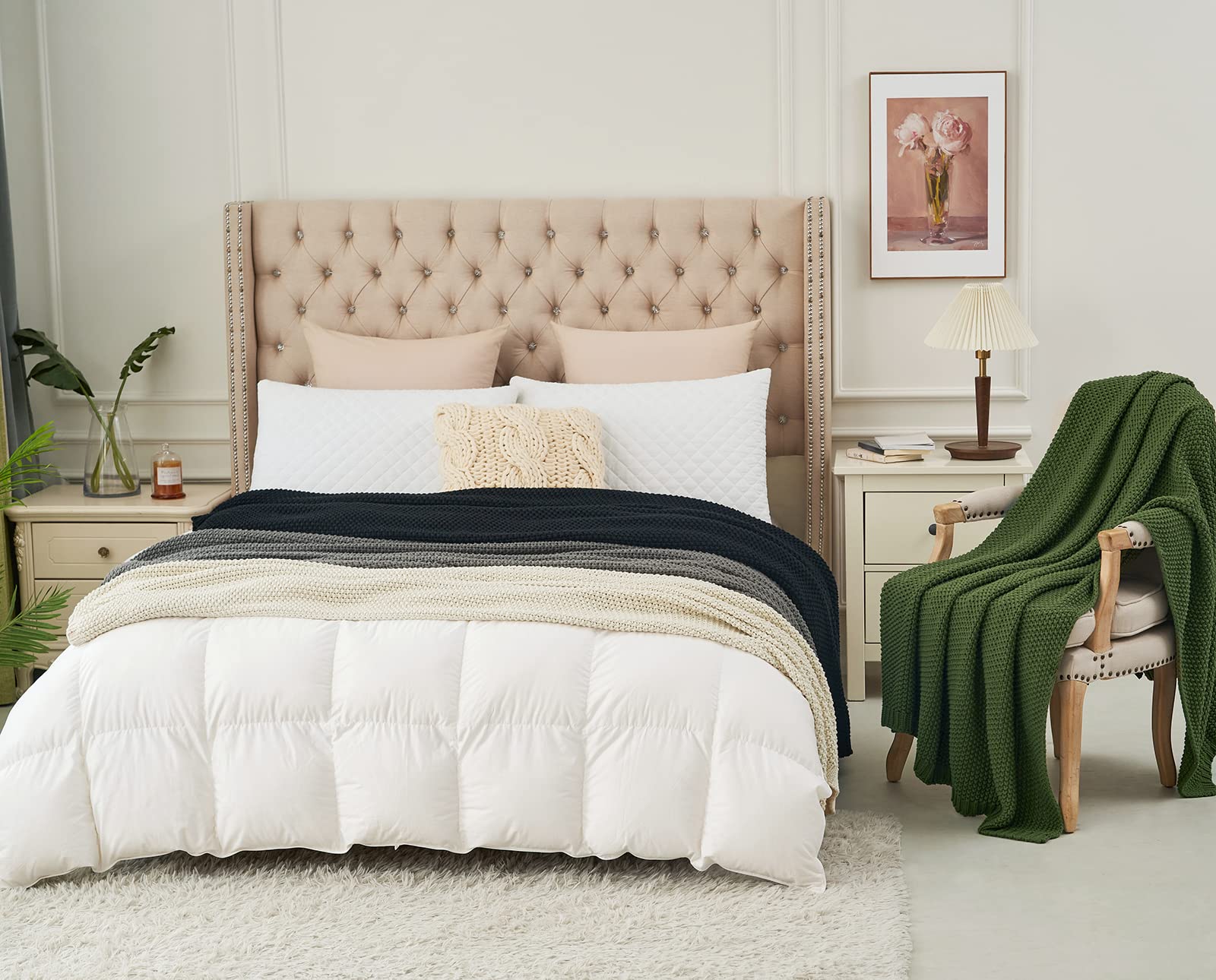 Longhui bedding sac de lavage inclus, entretien facile et protégé