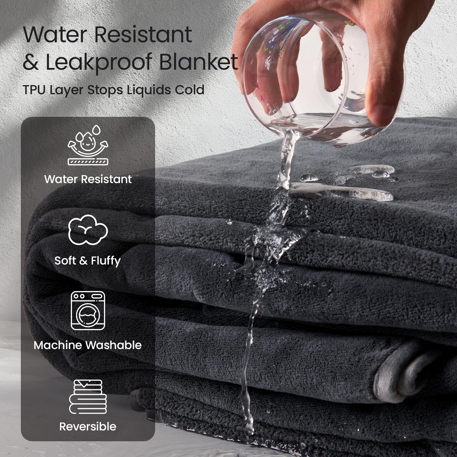 LOOBANI plan rapproché couche TPU imperméable montrant étanchéité