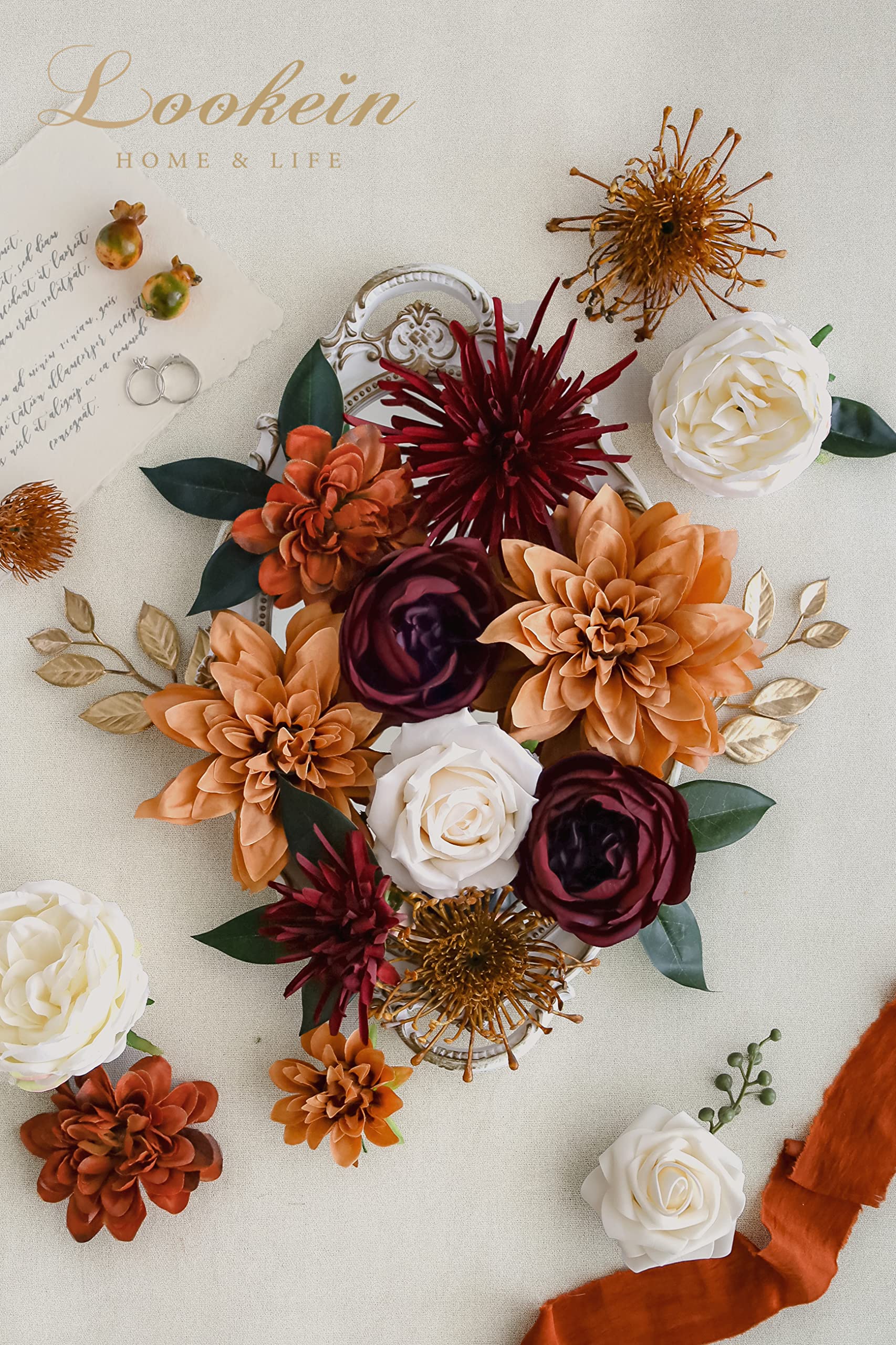 Lookein bouquet terracotta fini apporte élégance et tenue longue durée