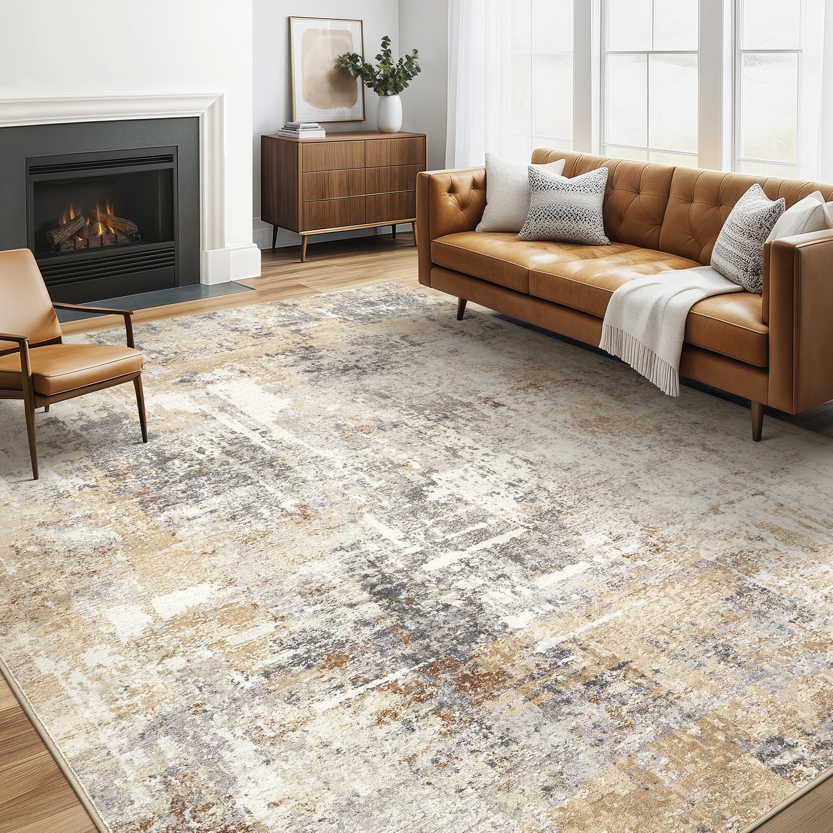 LOONGRUG tapis 5x7 vue frontale élégant et moderne, apporte style