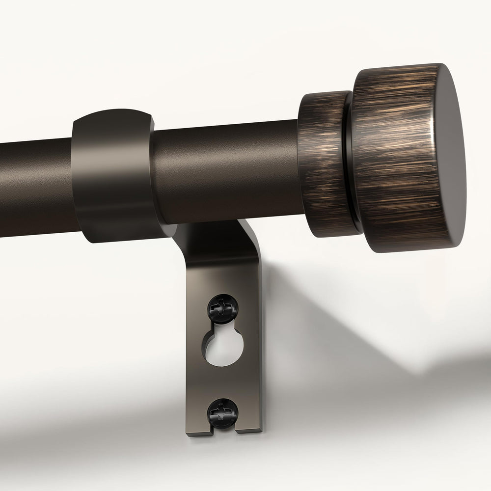 Lootkell tringle face avant avec embouts décoratifs, finition bronze pour style homogène