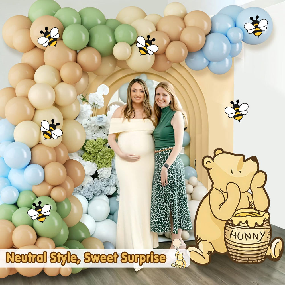 Lopeastar décoration Winnie installée lors d'une baby shower conviviale