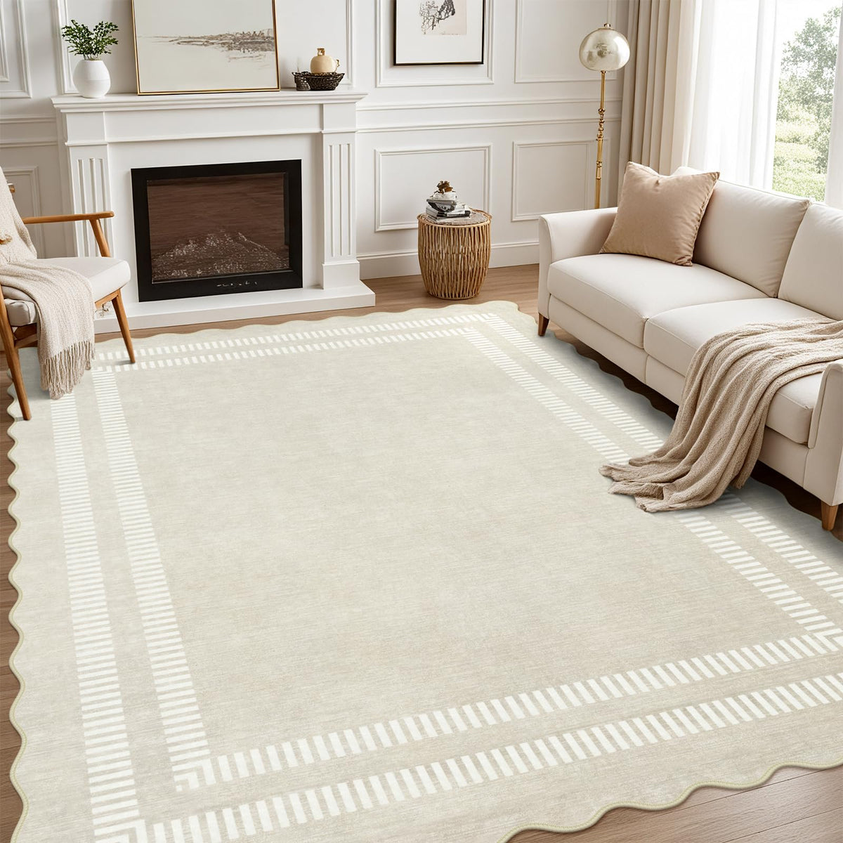 LORWER tapis face avant ivoire apporte élégance et luminosité