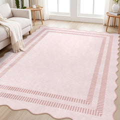 LORWER tapis face avant packaging montrant couleur rose et allure décorative