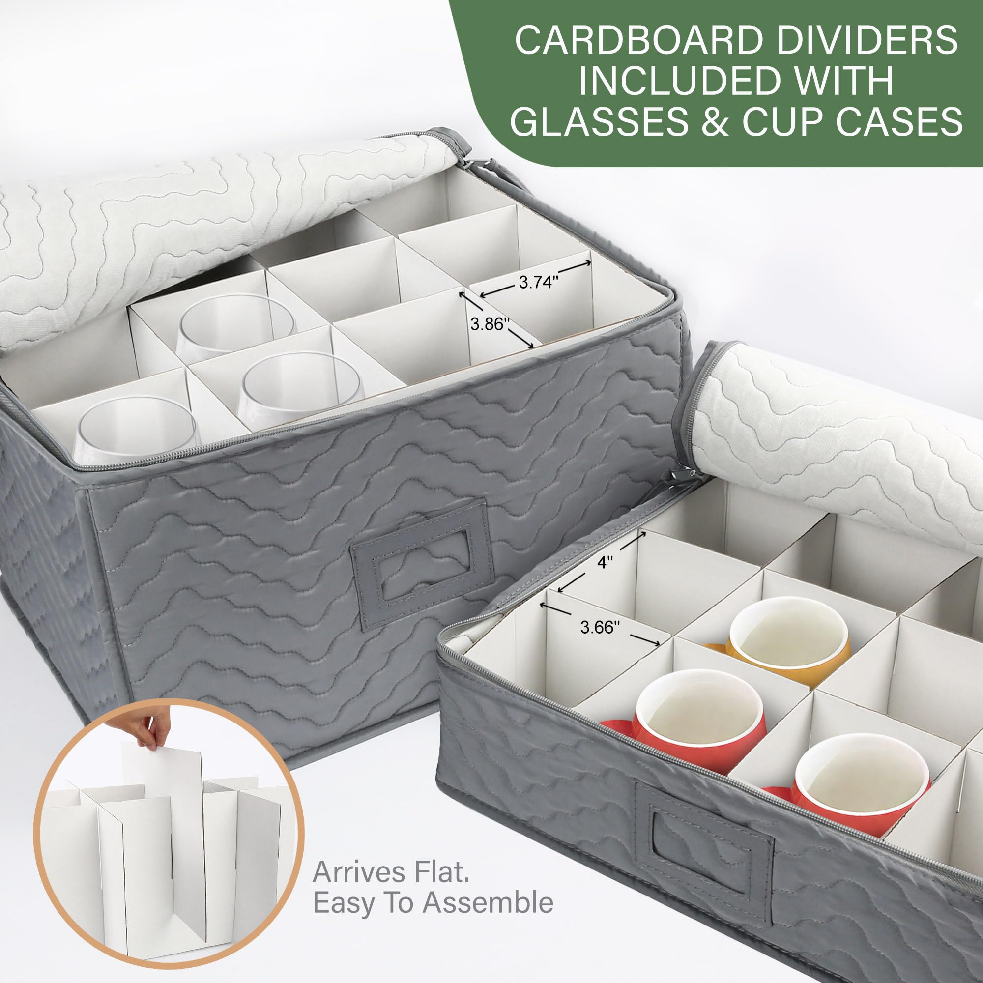 LotFancy coffret à verres en cours d'utilisation protégeant des éclats