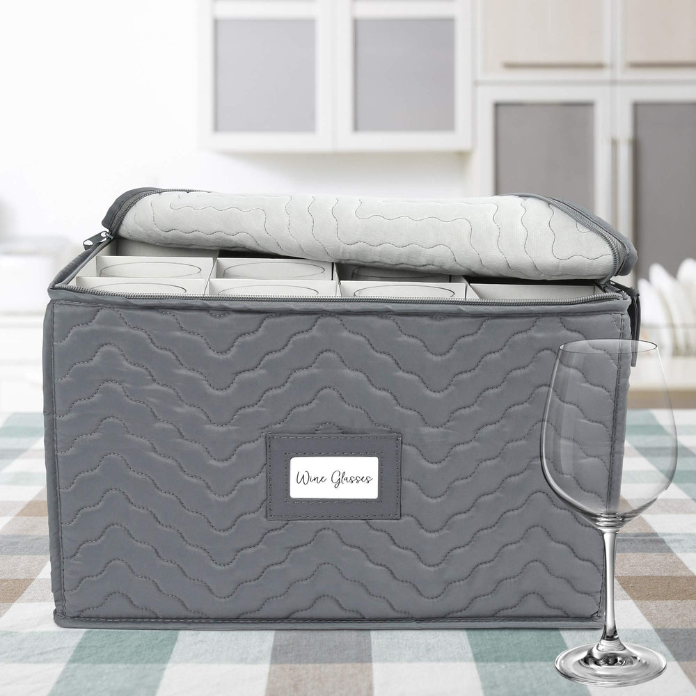 LotFancy étui dans armoire, protège et organise la verrerie domestique