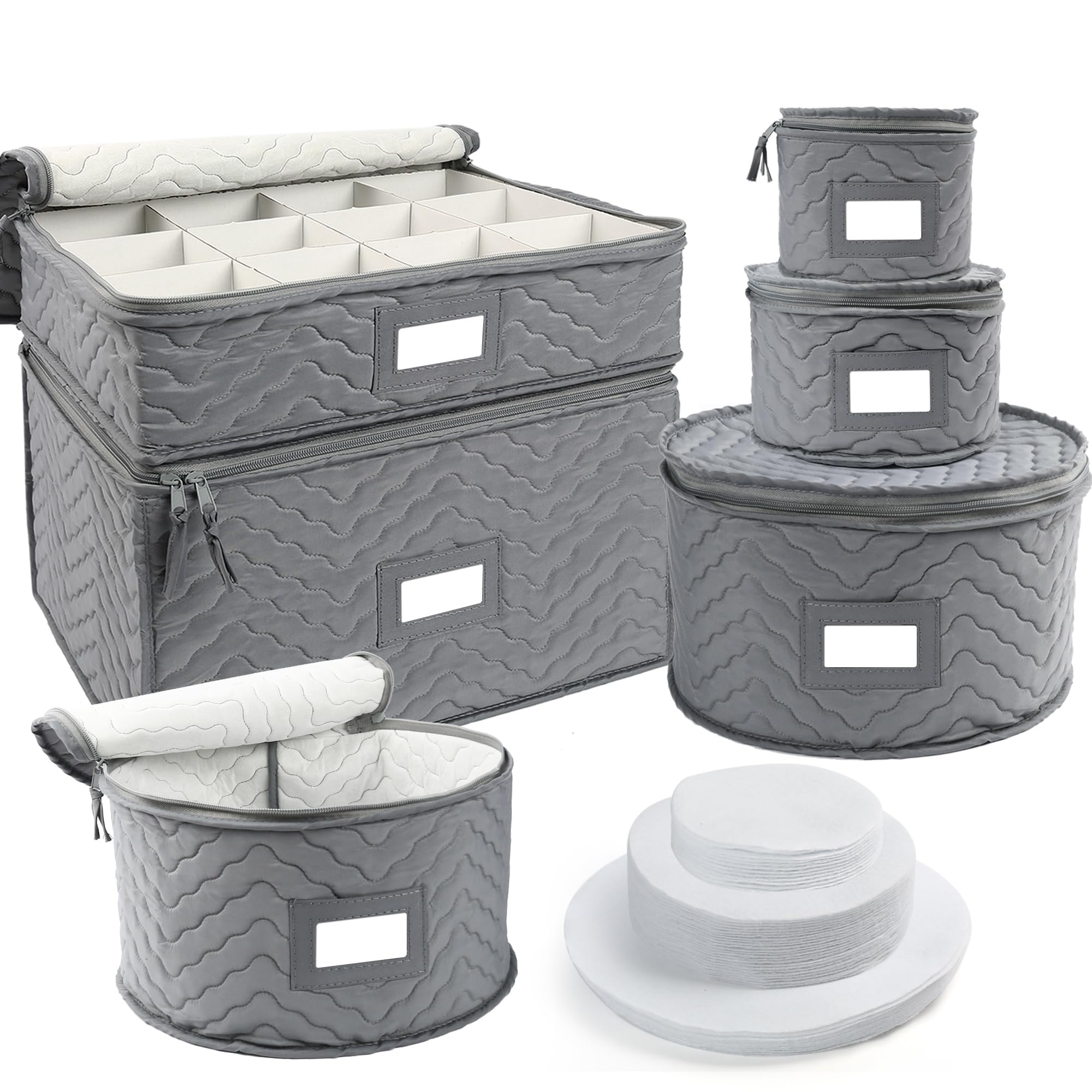LotFancy face avant des coffrets matelassés montrant organisation et protection