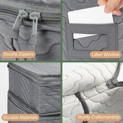 LotFancy gros plan du tissu matelassé et mousse offrant amortissement durable