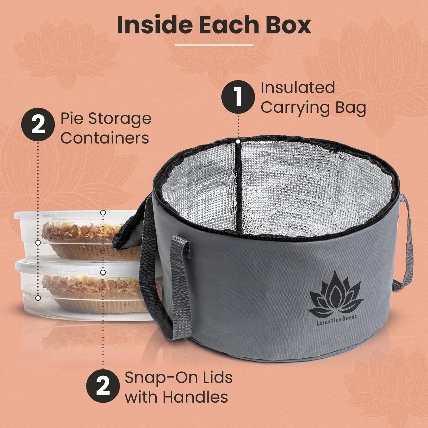 Lotus Fine Goods couvercle encliquetable ferme pour transport sûr