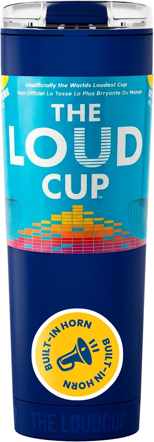 LoudCup gourde face Classic Navy montrant design élégant et capacité