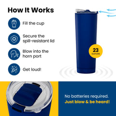 LoudCup gros plan du bouchon montrant ouverture facile et étanchéité