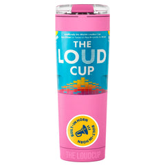 LoudCup face avant en Panther Pink montrant la couleur vive et façonnage pratique