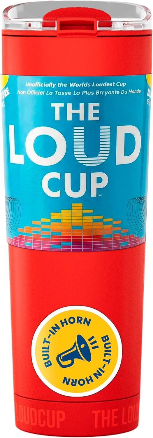 LoudCup face avant Siren Red montrant design ergonomique et visibilité